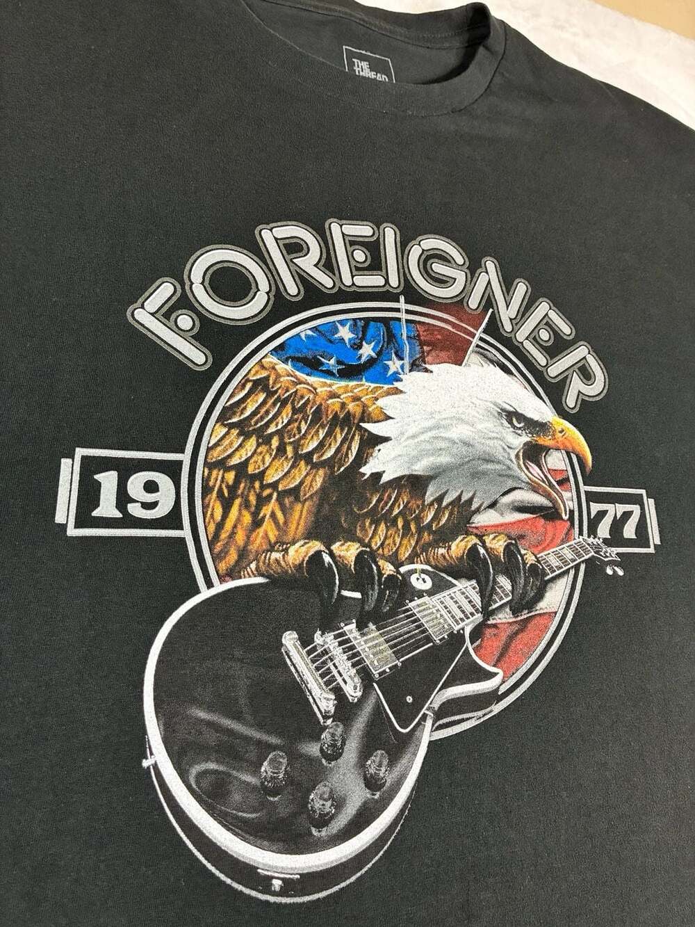 Foreigner Tour 2023 T-Shirt Size XL Eagle Guitar Black